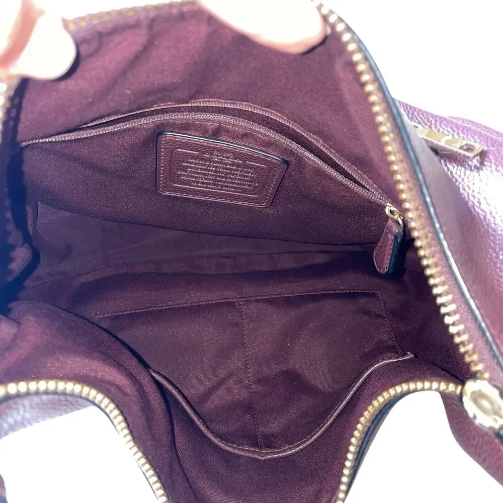 COACH F38259 LEATHER‎ HARLEY HOBO SHOULDER BAG Oxblood Burgundy Color Crossbody